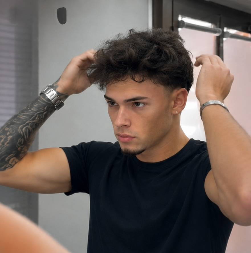 Avant application : cheveux secs, mats et non coiffés